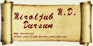 Miroljub Dursun vizit kartica